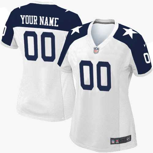 Women Nike Dallas Cowboys Customized White Thanksgiving Stitched NFL Game Jersey,We sell and wholesale Women Nike Dallas Cowboys Customized White Thanksgiving Stitched NFL Game Jersey on line form chian!